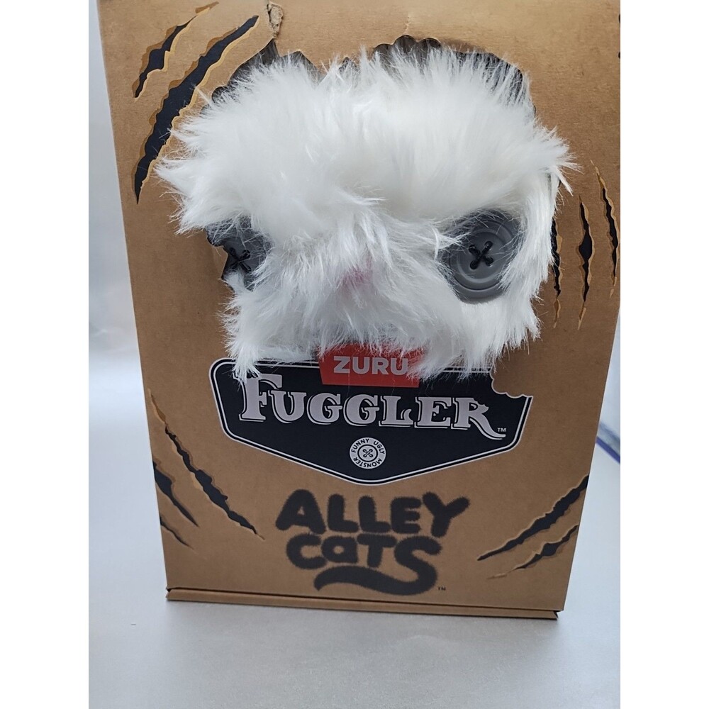 Zuru Fuggler Alley Cats Cheezee White 9 Inch Plush Toy